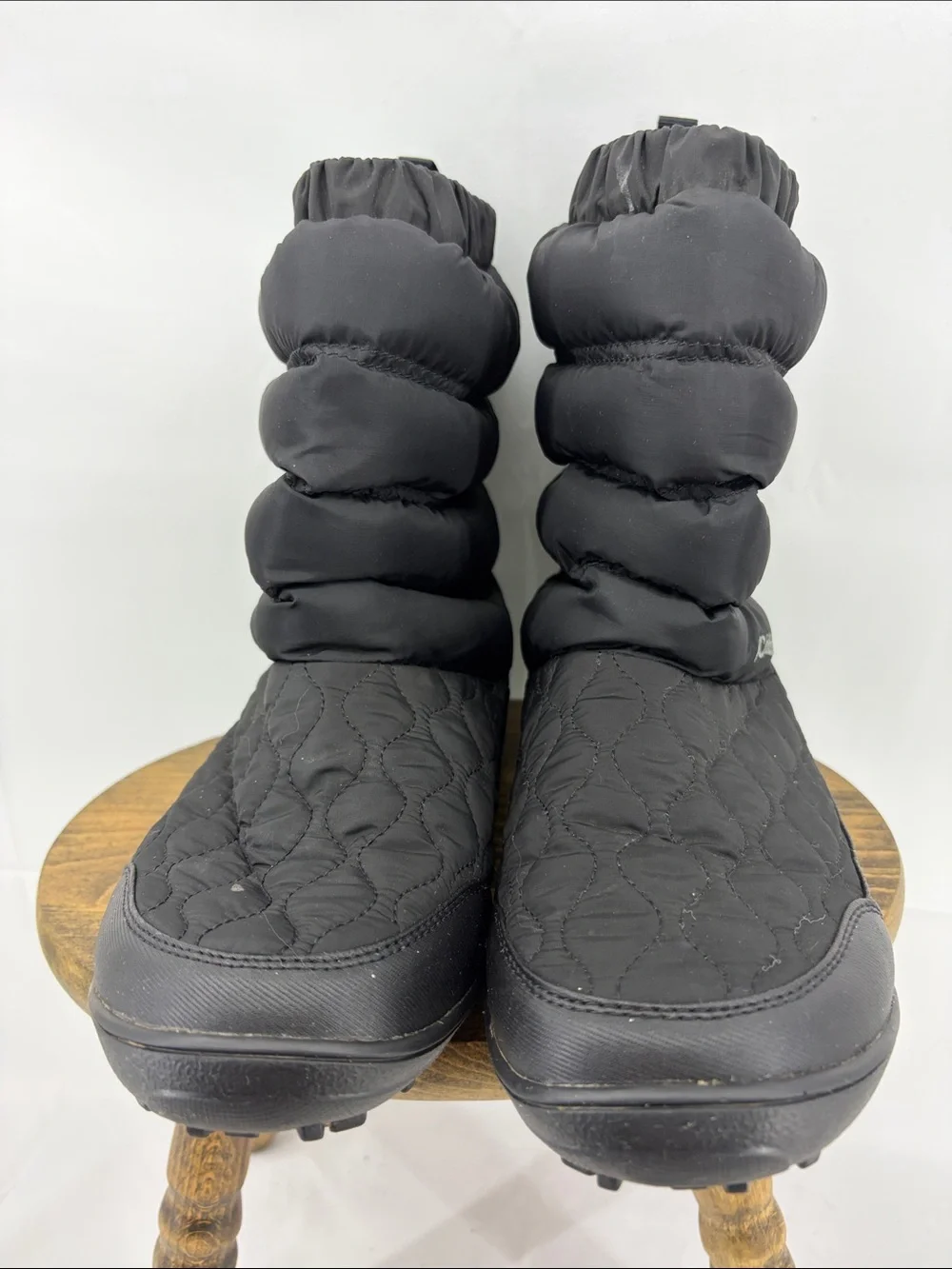 Columbia Womens Minx Slip IV Black Omni-heat Insulated Winter Puffer Boots, 11